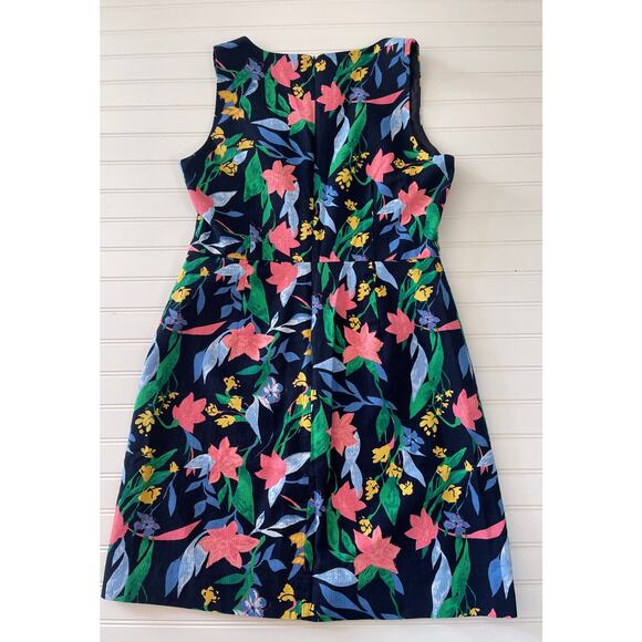 J. Crew Floral Basketweave Square Neck Lined Shift Dress - Size Women's 12 - Picture 5 of 6